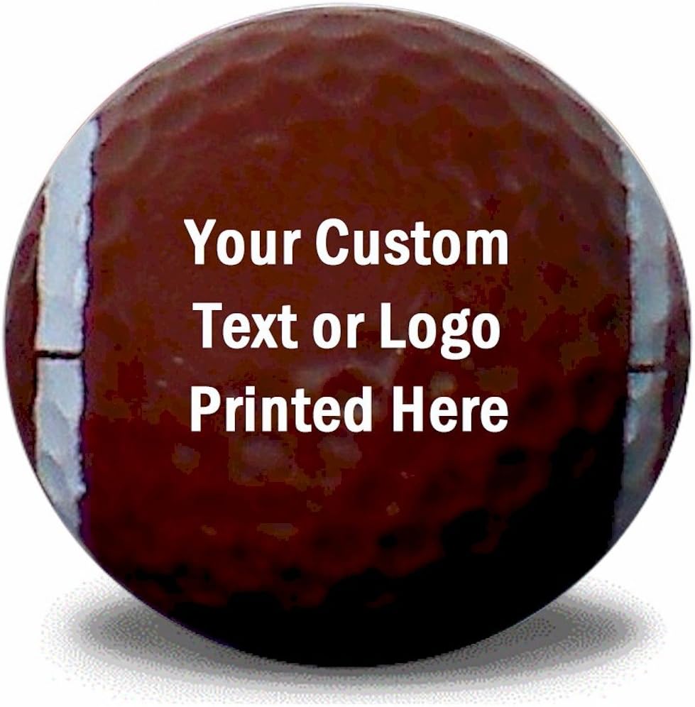 GBM Personalized Football Print Novelty Golf Balls – Upload Your Photo, Logo or Text, Fun Gifts for Golfers, Coaches, Adults & Sports Enthusiasts, 12 Pack