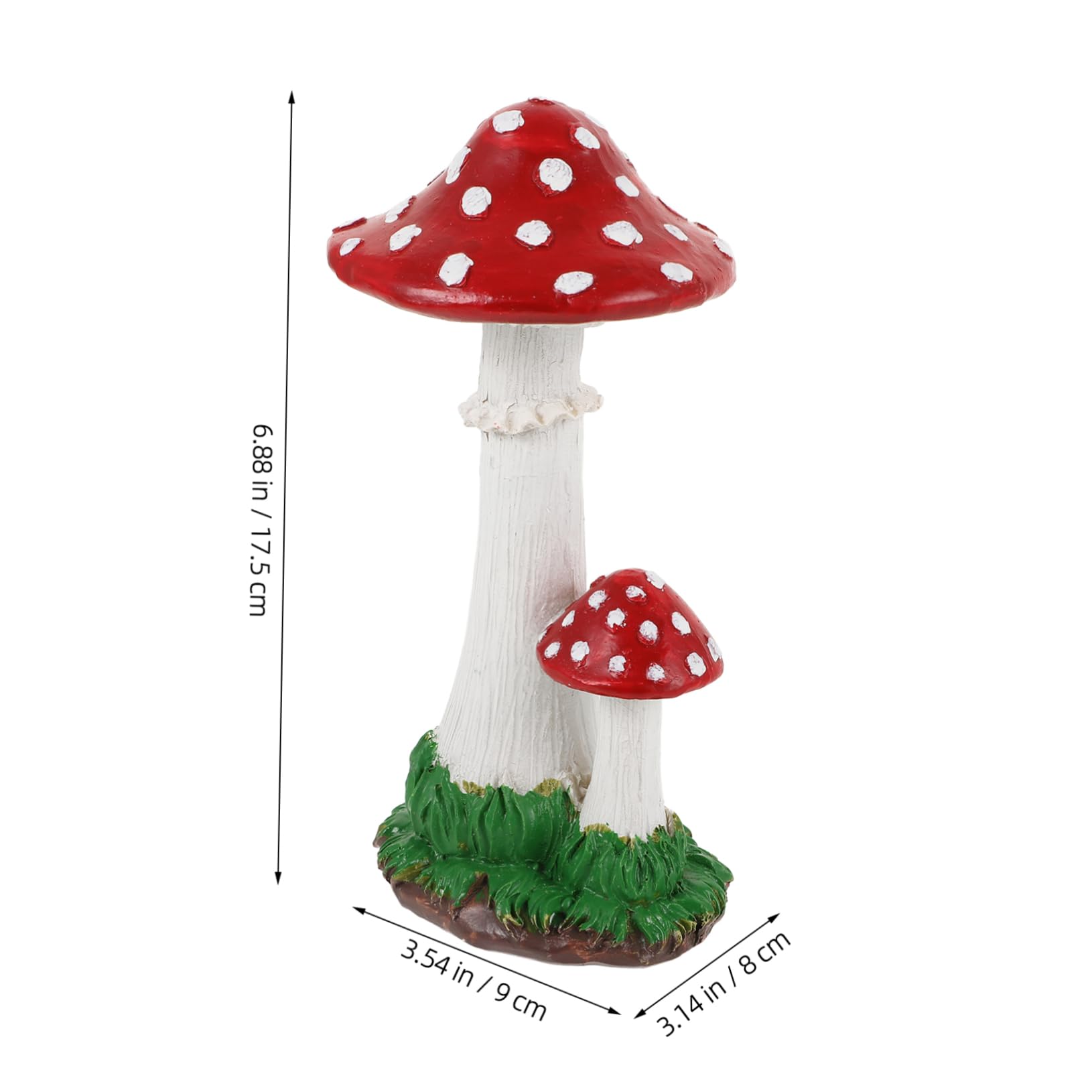SHINEOFI 4stücke Mushroom Ornament Gartenfigur Resin Pilzskulptur Für Garten Terrasse Und Zuhause Dekoration Für Feiertage Und Sammler