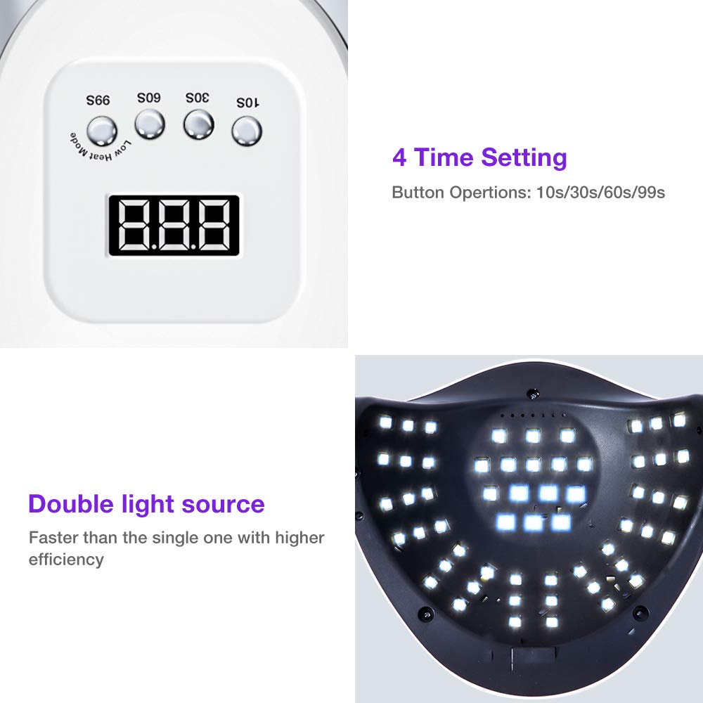 ZYC Lampada a LED per l'essiccatore per Unghie Professional Gel Polish LED Lampada per Unghie Portable per Manicure Lampada Lampada per Unghie per Salone