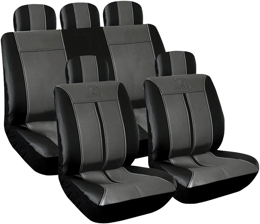 EUFAB 28288 Seat Cover Set, Black/Grey