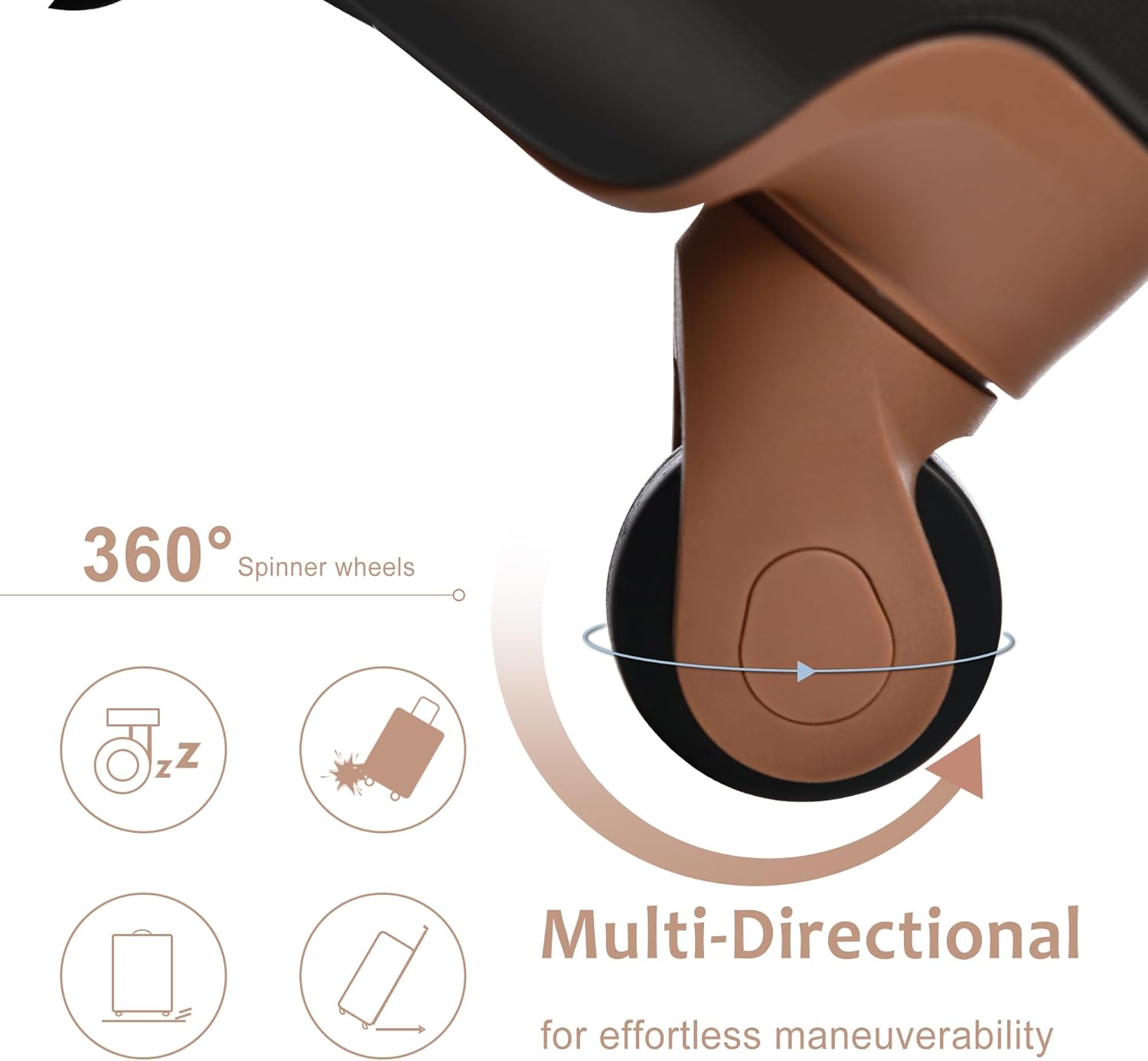 20 Modern Design 3 Piece Caryy-on Luggage Set with Spinner Wheels Lightweight Carry On Luggage Suitcase Trolley Case TSA-approved Carry-on Luggage Black Brown