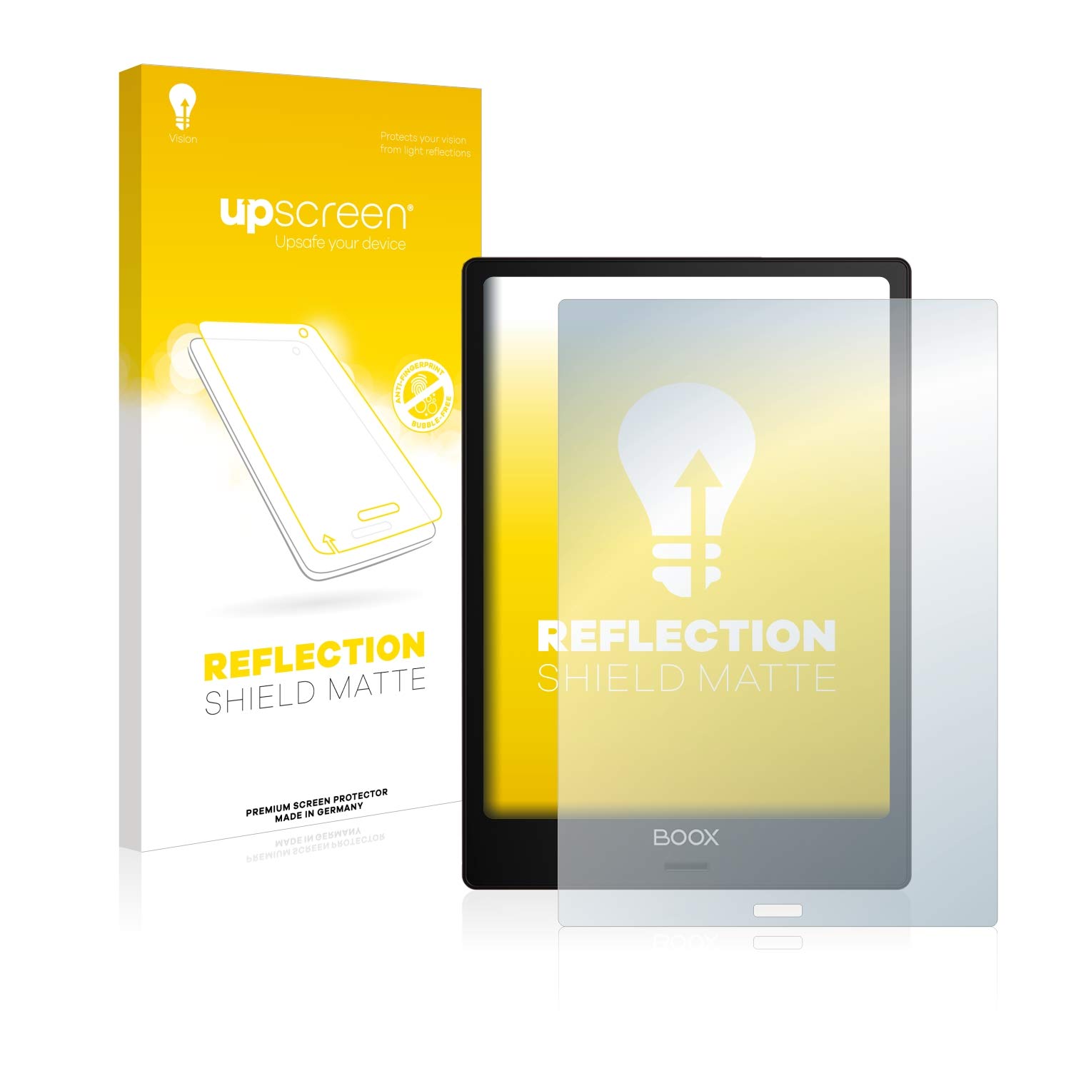 upscreen. Reflection Shield Matte Screen Protector for Onyx Boox Note (10.3''), Matte and Anti-Glare, Strong Scratch Protection, Multitouch optimized
