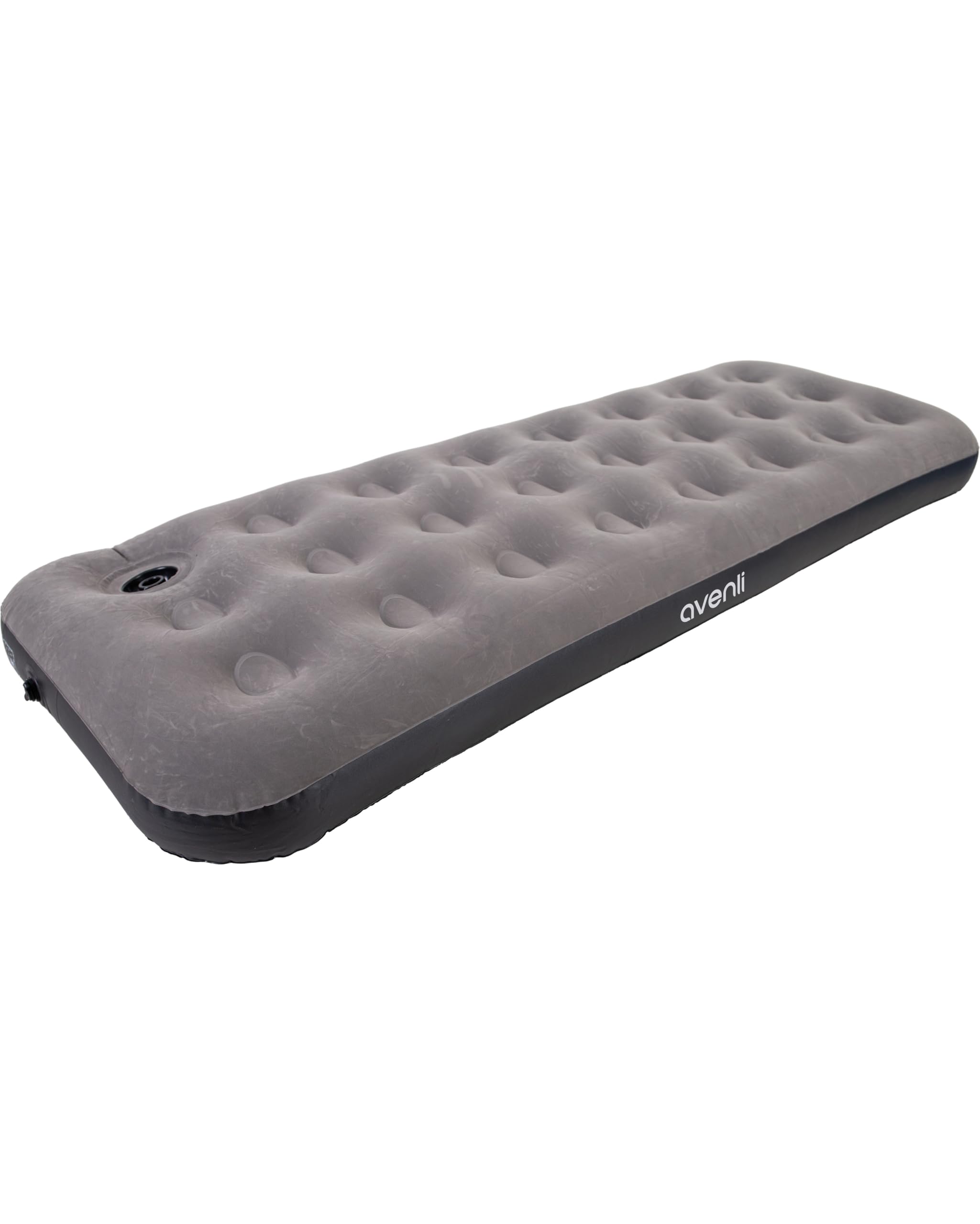 AVENLI Materasso ad aria da campeggio con pompa a pedale integrata per 1 persona, 191 x 73 x 22 cm, materasso gonfiabile, superficie morbida con superficie floccata, letto da viaggio per campeggio e