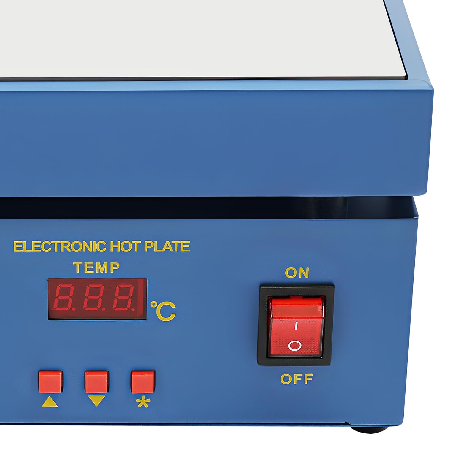 Elektronische Heizplatte 800W, Digitale Labor Heizplatte mit Präziser Temperaturregelung 50-400°C, Kochplatte Elektrisch für Lötarbeiten, PCB Demontage und Handy Reparatur