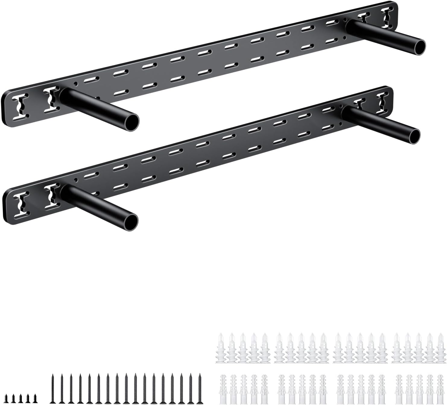 2pcs Floating Shelf Hardware Heavy Duty Hidden Shelf Brackets Support,Wall Mounting Invisible Floating Shelves Bracket Without Jig (22" x 4" x 1.5" Without Tools)