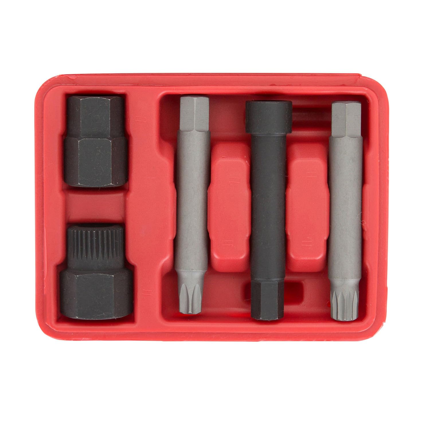 OEMTOOLS 27261 Alternator Decoupler Pulley Tool Kit, 5 Piece, Pulley Sockets and Shaft Bits Fit Most OAD and OWC Pulleys, Alternator Pulley Kit and Repair Tool