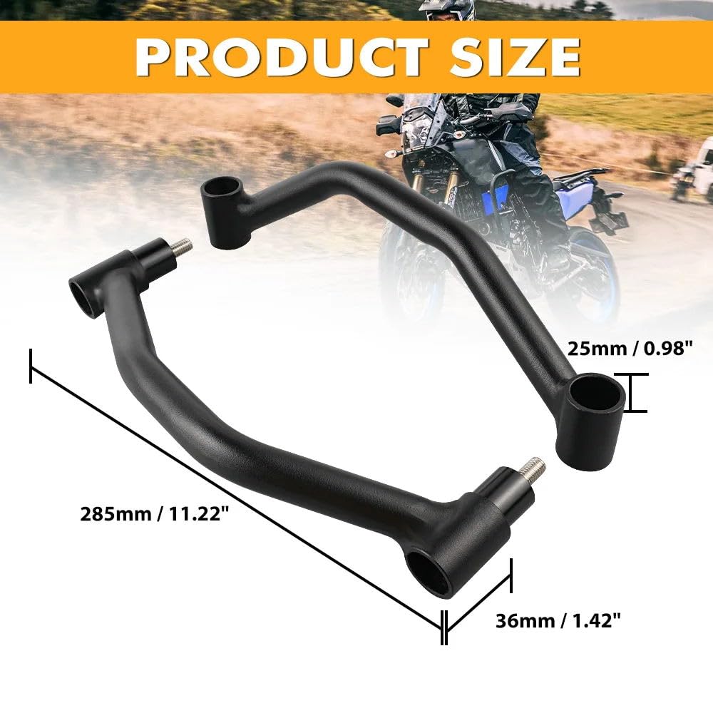 Tenere 700 2019-2024 Moto Reposabrazos para pasajeros Trasero para TENERE 700 2019 2020 2021 2022 2023 2024 T7 Rally XTZ690 XTZ 700 - Negro
