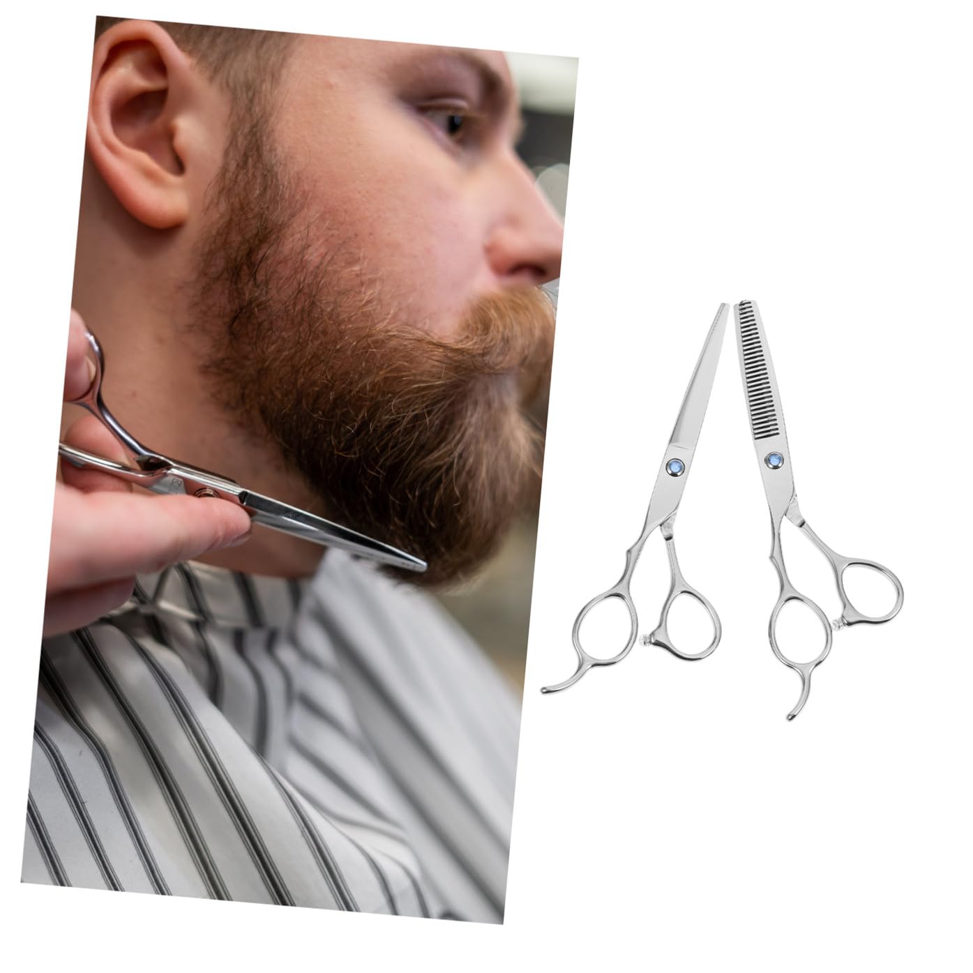 Healeved Ciseaux de Coiffure Gauchers Coupe Précise en Acier Inoxydable pour 2 Pièces Poignée Créative et Usage Professionnel Amateur