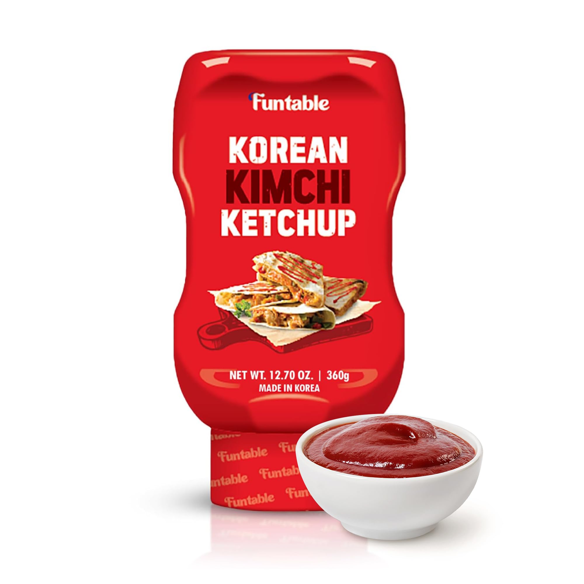 Korean Kimchi Ketchup (12.70 oz, Pack of 1) - Savoury & Spicy, Ketchup, Great Flavors, Easy-to-Use. Perfect for Chicken, Nuggets, Wings & Nachos, Tomato Sauce Alternative.