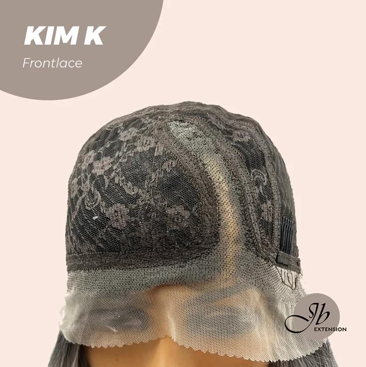 Miniatura 5 de KIM K - Peluca de encaje frontal extra larga, recta, color gris oscuro con reflejos para mujer, pelucas sintéticas naturales para uso diario