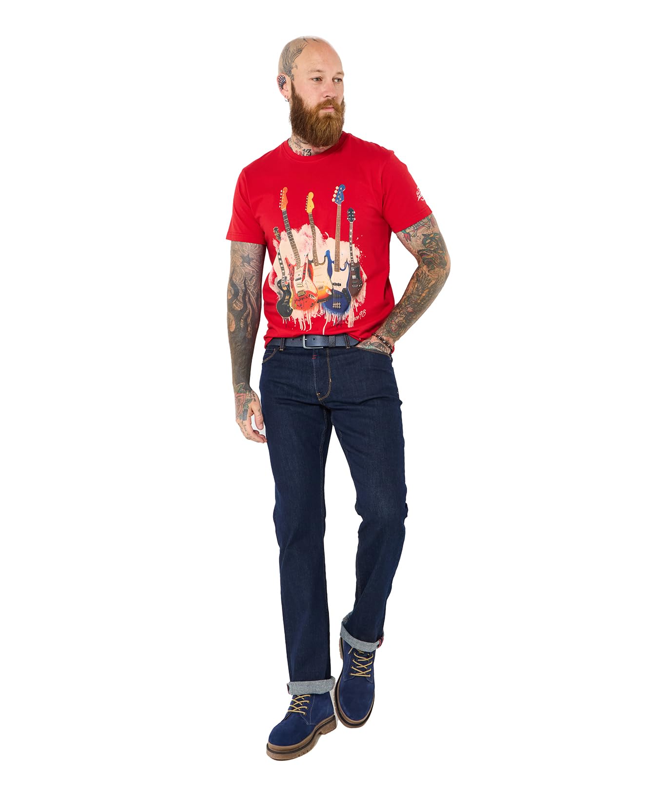 Joe Browns Male Music Lover’s Tee, Regular, Red, UK S