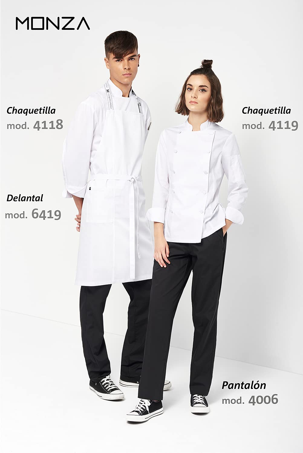 Chaquetilla Cocinero Hombre de Manga Larga con botón Forrado. Ropa Cocina/Hostelería. Ref: 4118. Disfruta de la Excelencia