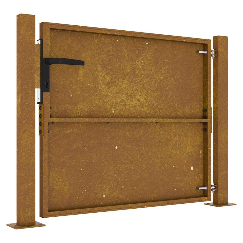 Refined Puerta de jardín 105x80 cm de acero corten