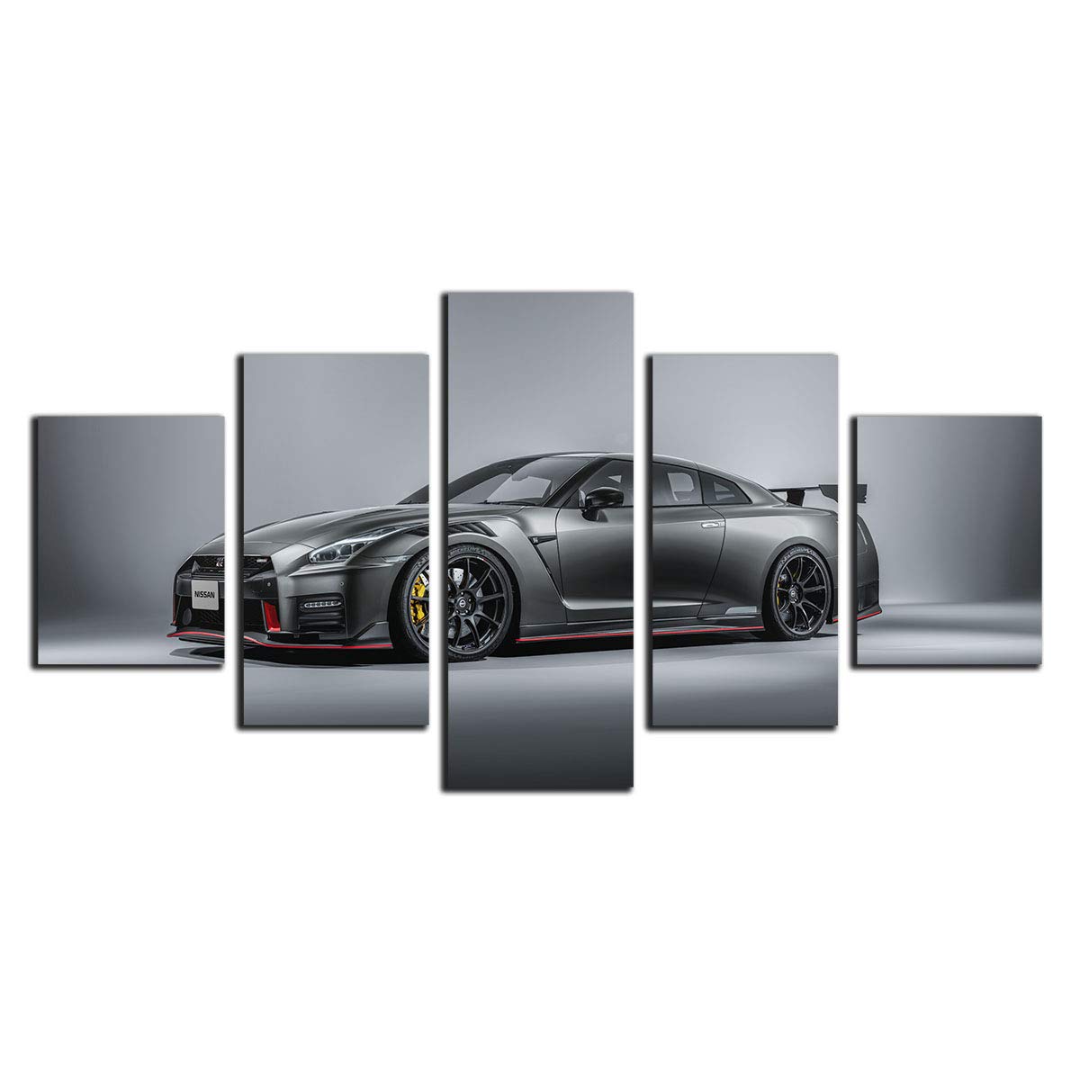 Affiche GTR pour salon : peinture sur toile auto de course 75x150cm