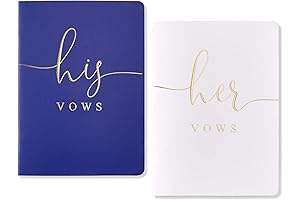 Vow Books for Wedding Gift | His and Her Vow Booklets with...