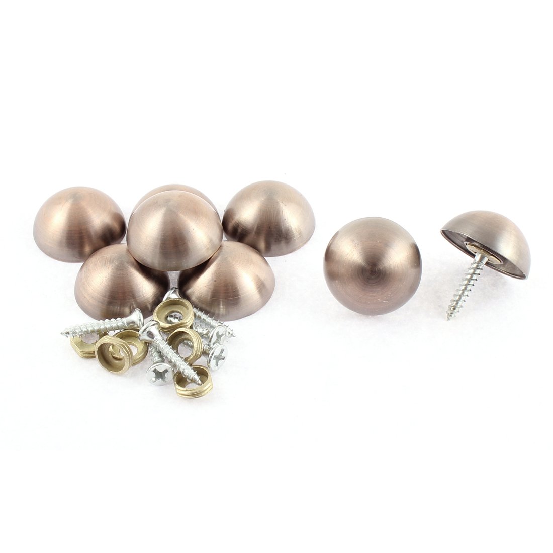 Aexit Wardrobe Door quality Parts 23mm Dia Semicircle Glass Mirror Screw Nail Decoration 8pcs Model:11as239qo391