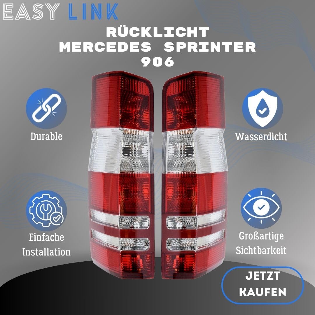 2x Luces Traseras Derecho Izquierdo Compatible con Mercedes Sprinter W906 906 2006-2018 A9068200164 9068200264