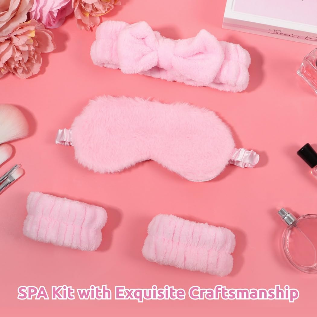 Bulk Spa Kit 48 Pezzi Set di Fasce Braccialetti E Maschere Occhi Perfetto Per Eventi Donne