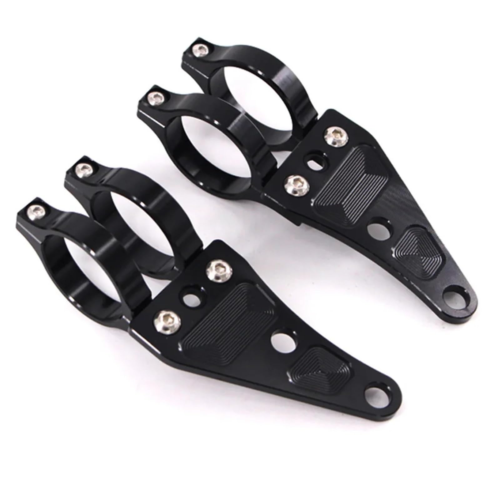 Bracket Light for Motorcycle 41mm Fork Headlight Mount Bracket Head Lamp Holder Aluminum Accessories(Black)