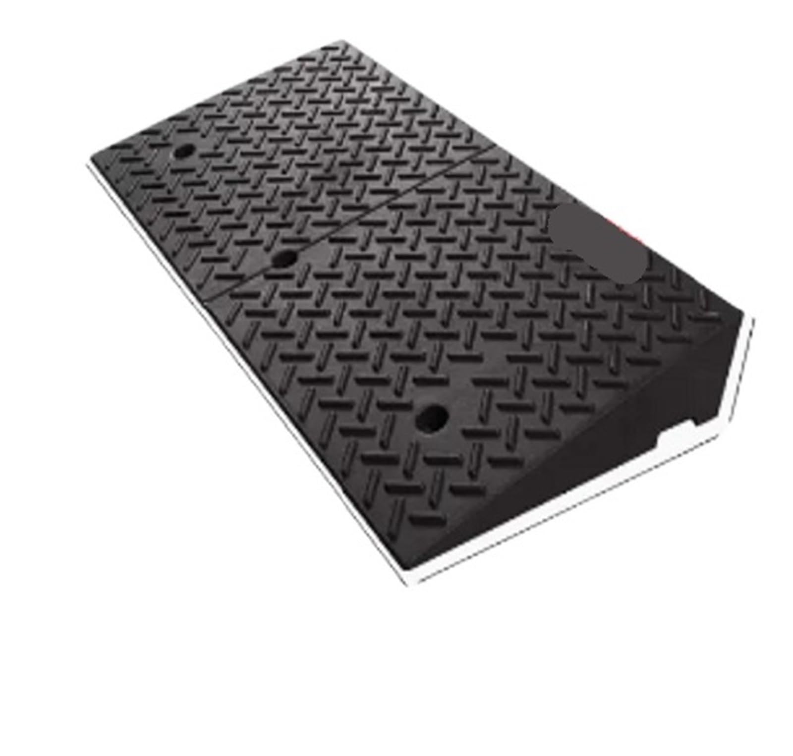 Ground Speed Bumps Rubber and Plastic Step Pad Ramp Curb Household Car Road Threshold Climbing Triangle Speed Bump Uphill Slope, Along The(50x42x14CM)