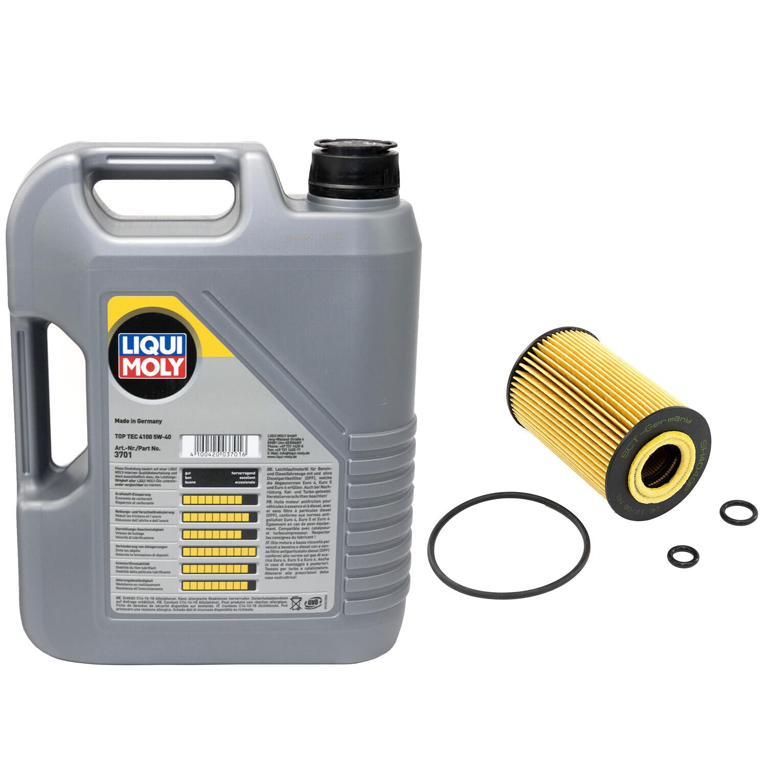 Motoröl Set Top Tec 4100 5W-40 5 Liter + Ölfilter SH4049P