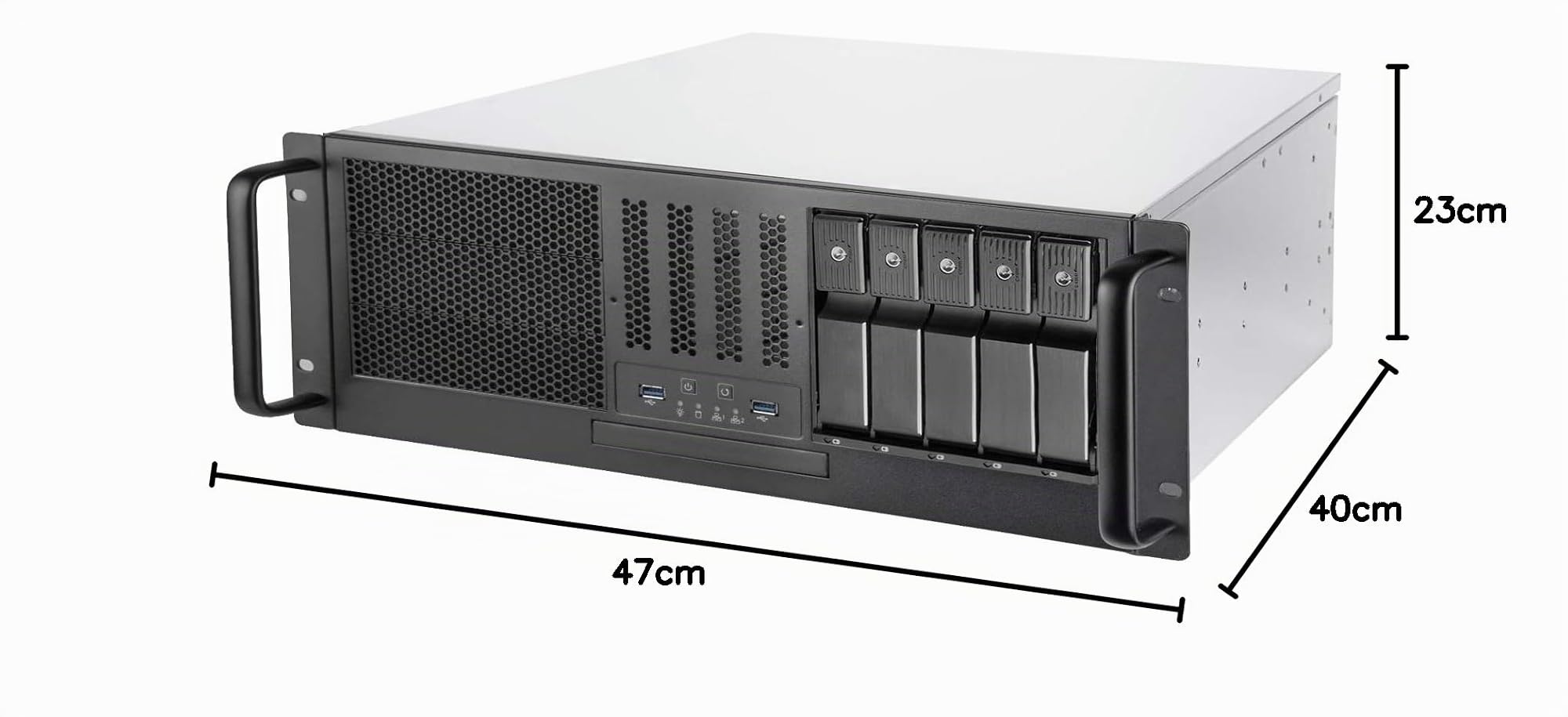 Silverstone Rm41-H08 Supporto Nero (silverstone Rm41-H08 - RacK-Monterbar)