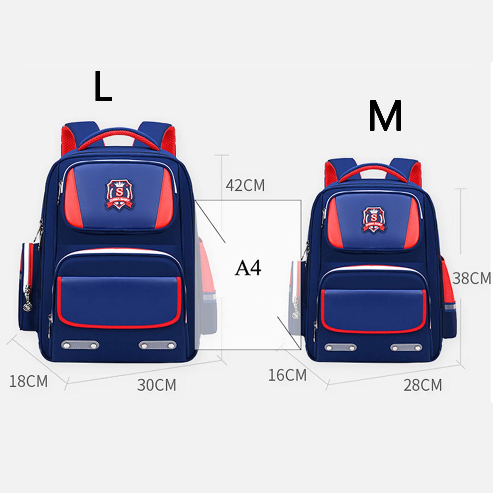 ZALTAS Grundschulkinder Rucksack Grundschule Daypack Outdoor -Gepäckbuch für Teenager blue-L