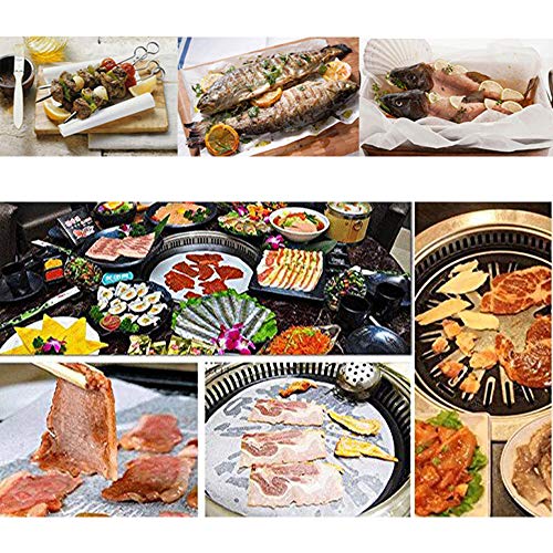 Motzu 80 Pack 10 Inch Air Fryer Lining, Bamboo Steamer Liner, Pre-Cut Non-Stick Parchment Paper Round Sheets For Separating Frozen Patty, Steaming Basket, Baking, Cooking Fried Food, Tortilla Press #TOP7