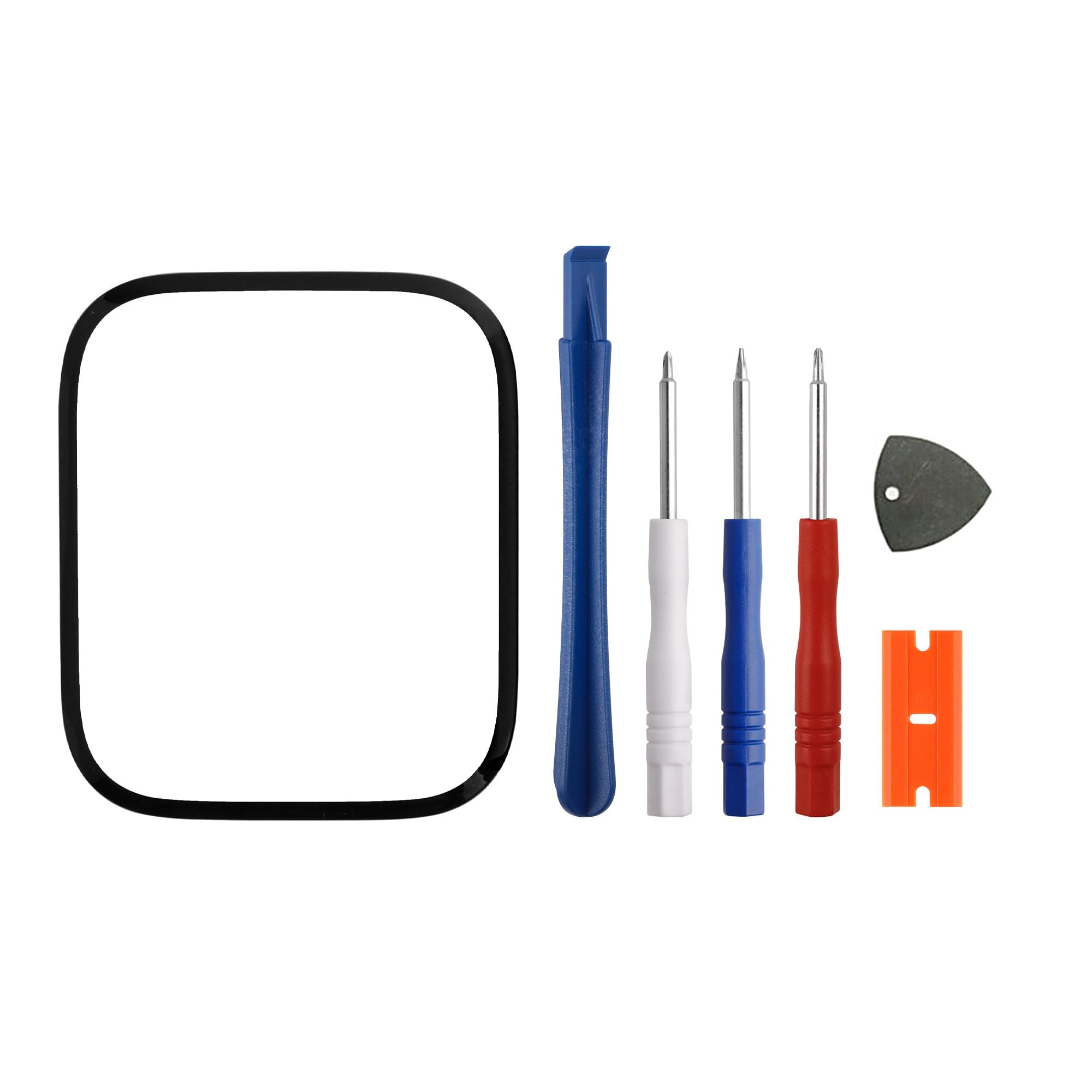 New Front Glass Outer Screen Lens Replacement Compatible with Apple Watch Series 7/8/9 iWatch 45mm with Tools(No Display and Touch digitizer)