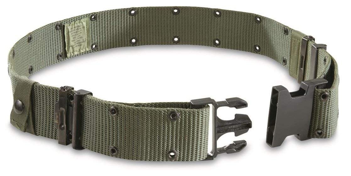 U.S. G.I. Military Surplus Pistol Belt with Black Quick-Release Buckle Olive Drab-Medium