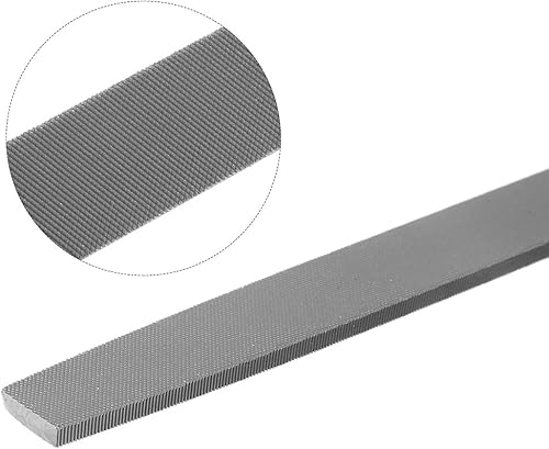 Miniatura 8 de uxcell Lima plana de acero endurecido de alto carbono de segundo corte con mango de agarre de mano de goma, 12 pulgadas