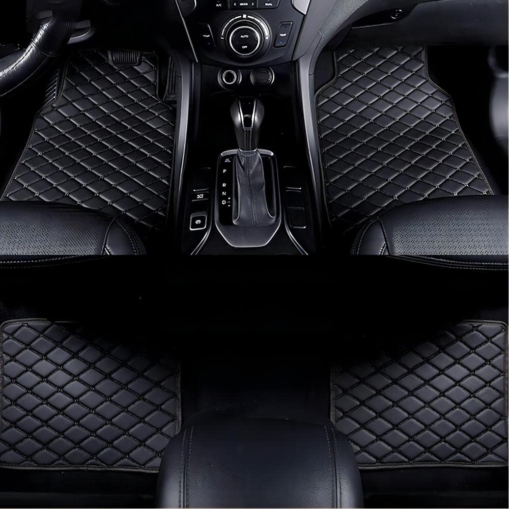 HHFCL Car Leather Floor Liner Mats for Lexus UX 250h Hybrid 2019-2024 (RHD), All-Weather Waterproof Anti-Slip Automotive Accessories,All-black