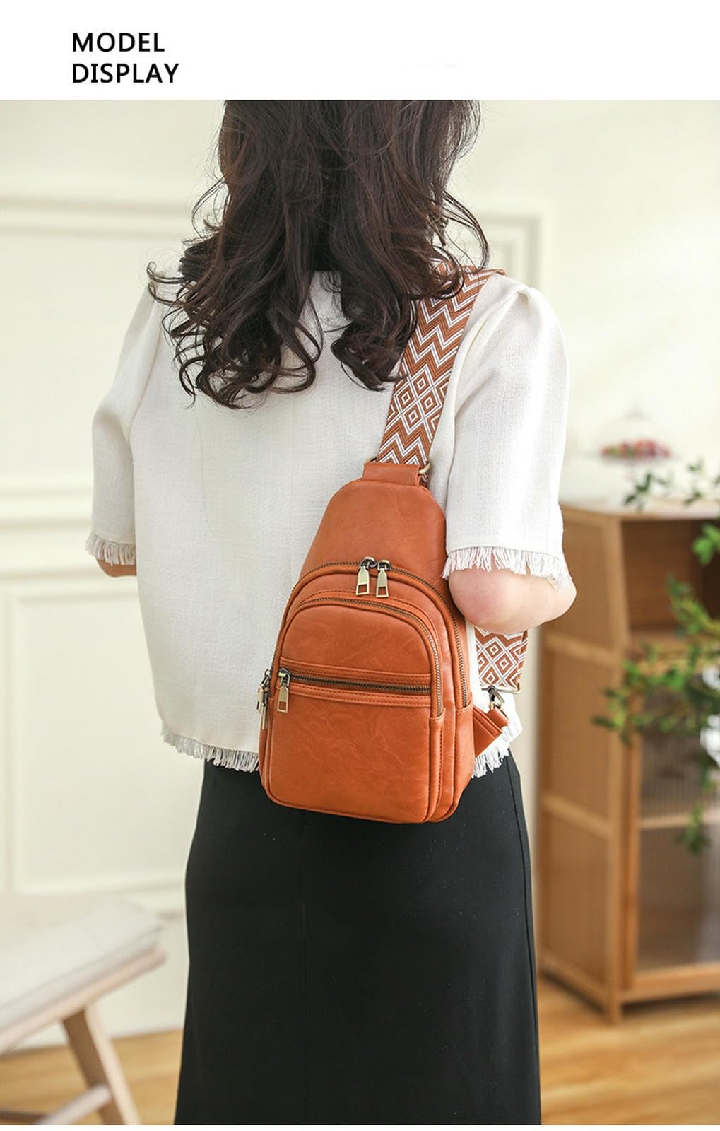 Marsupio Moda Tendenza Donna Borsa al Petto Retro Crossbody Piccola in Vita-Rosa