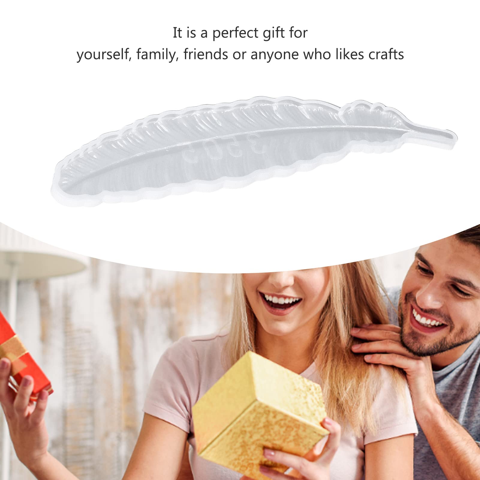 Leopacat Stampo Segnalibri In Silicone A Forma Di Piuma - 5 Pezzi Per Resina, Fai Da Te E Decorazioni - Foto 2