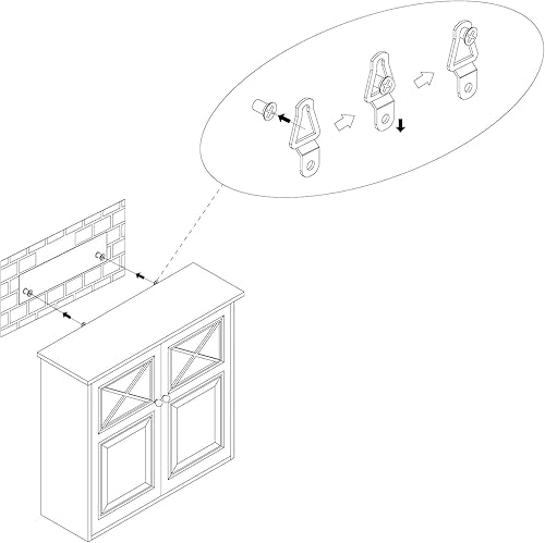 Miniatura 8 de Elegant Home Fashions Dawson Collection clóset de pared con estantes, color blanco Blanco,Gris,Espresso oscuro,Espresso,Blanco y