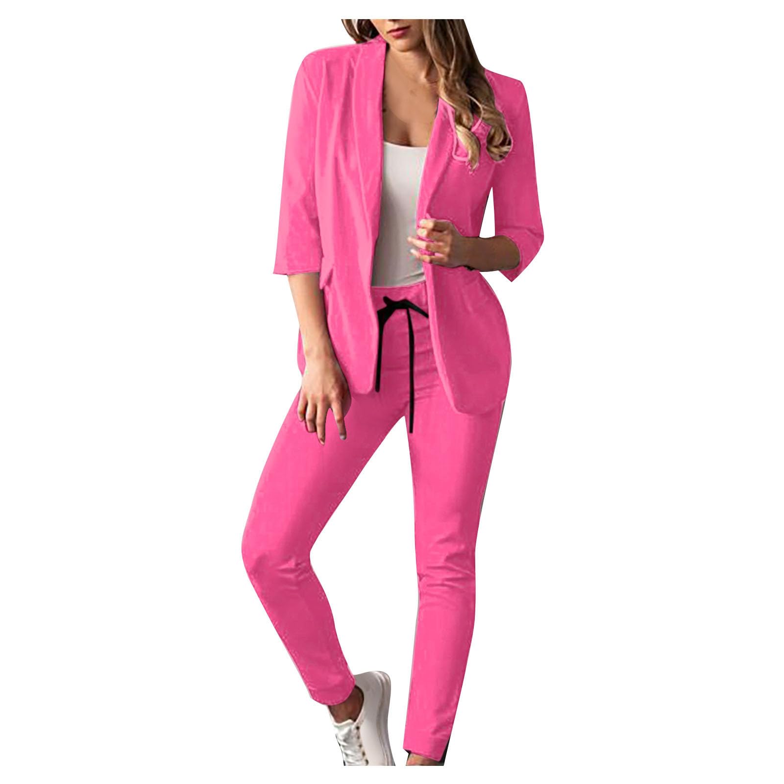 Blazer van een linnenmix en met dubbele rij knopen KLEUR ORCHIDEE - - 111BP-40X