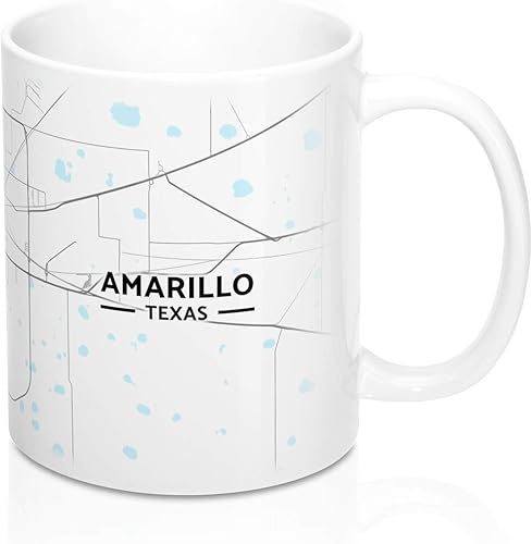 Miniatura 4 de Taza con diseño de mapa de Texas, color amarillo, Casual, Blanco