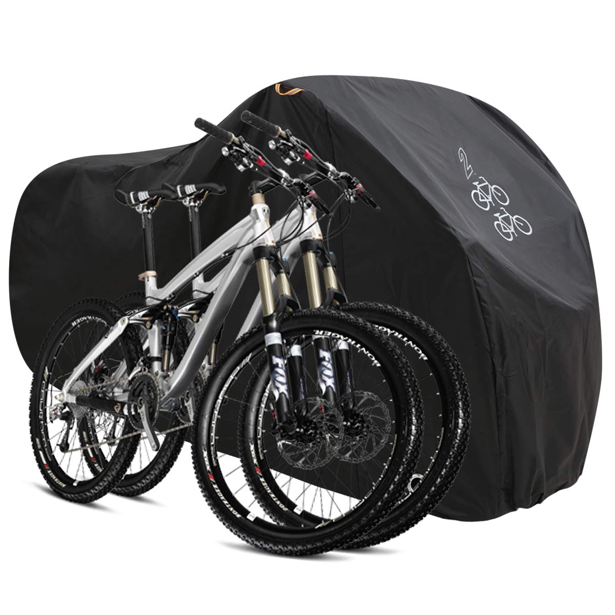 Gazeer Bicycle Cover with Lock Hole Reflective Safety Loops for 29er Mountain Road Electric Bike Motorcycle Cruiser Outdoor Storage, Waterproof, Anti-UV, Heavy Duty Ripstop Material 210D