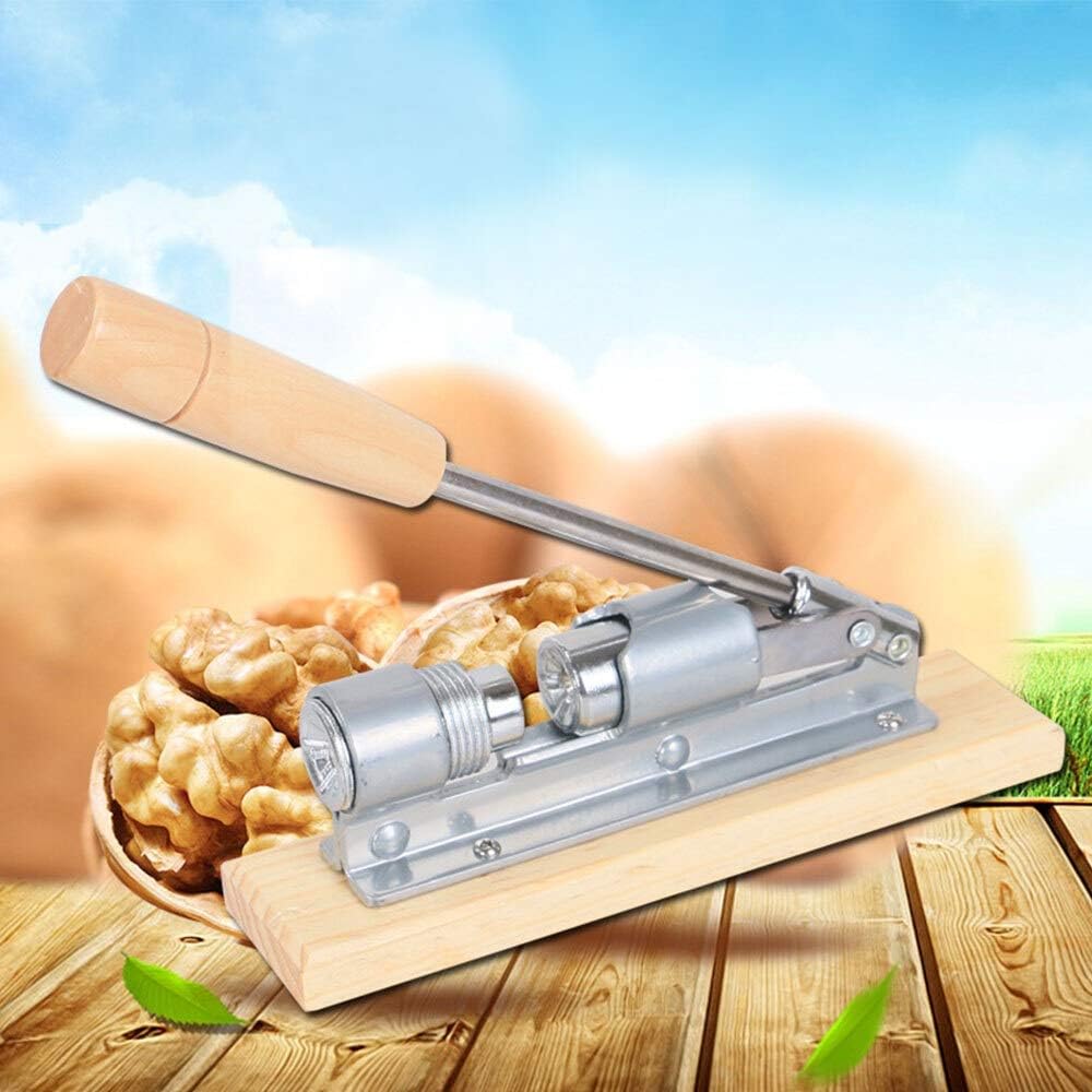 Liudan Stainless Steel Nutcracker Clip Mechanical Pel Note Note Filbert Nut Nut Cracker No Tins Nutcracker PLICE PLICE Almond Cracker (Colour: Brown)