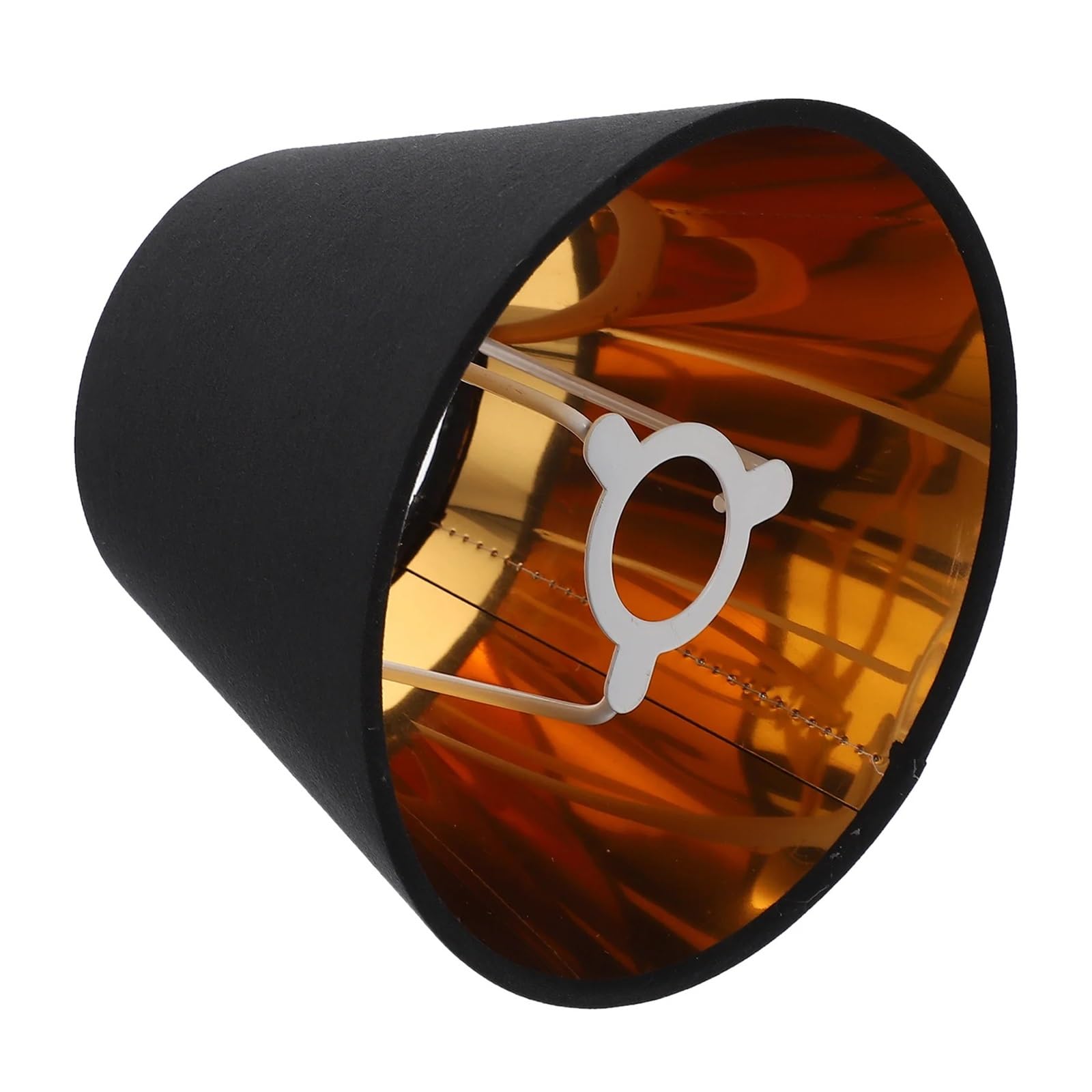 Qmvdojr Black Lamp Shade Table Wall Decorative E14 Lampshade Fixture Drum Light 15X9x12cm