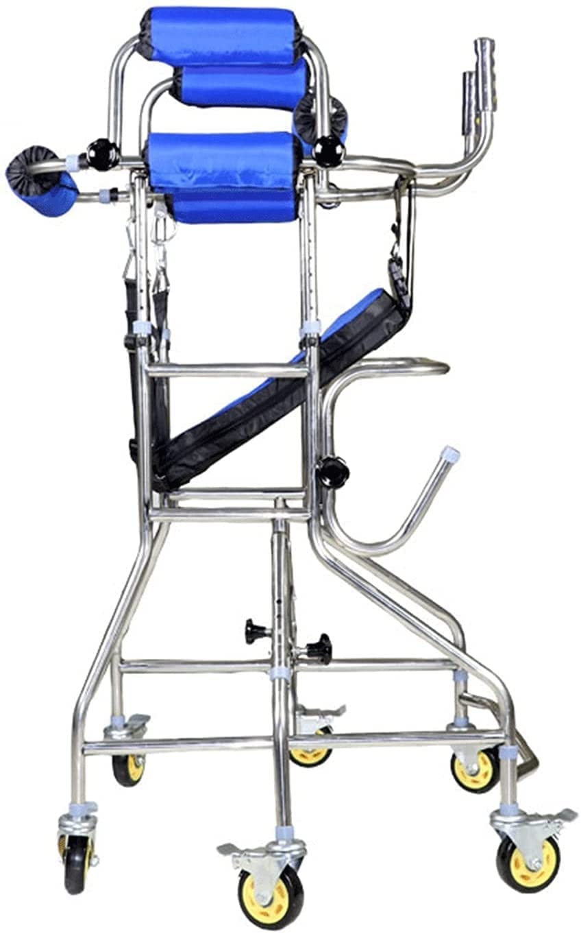Andador plegable con ruedas y asiento para ancianos, soporte de infusión en forma de U, parálisis cerebral, marco de pie, ayuda de movilidad para personas mayores y adultos