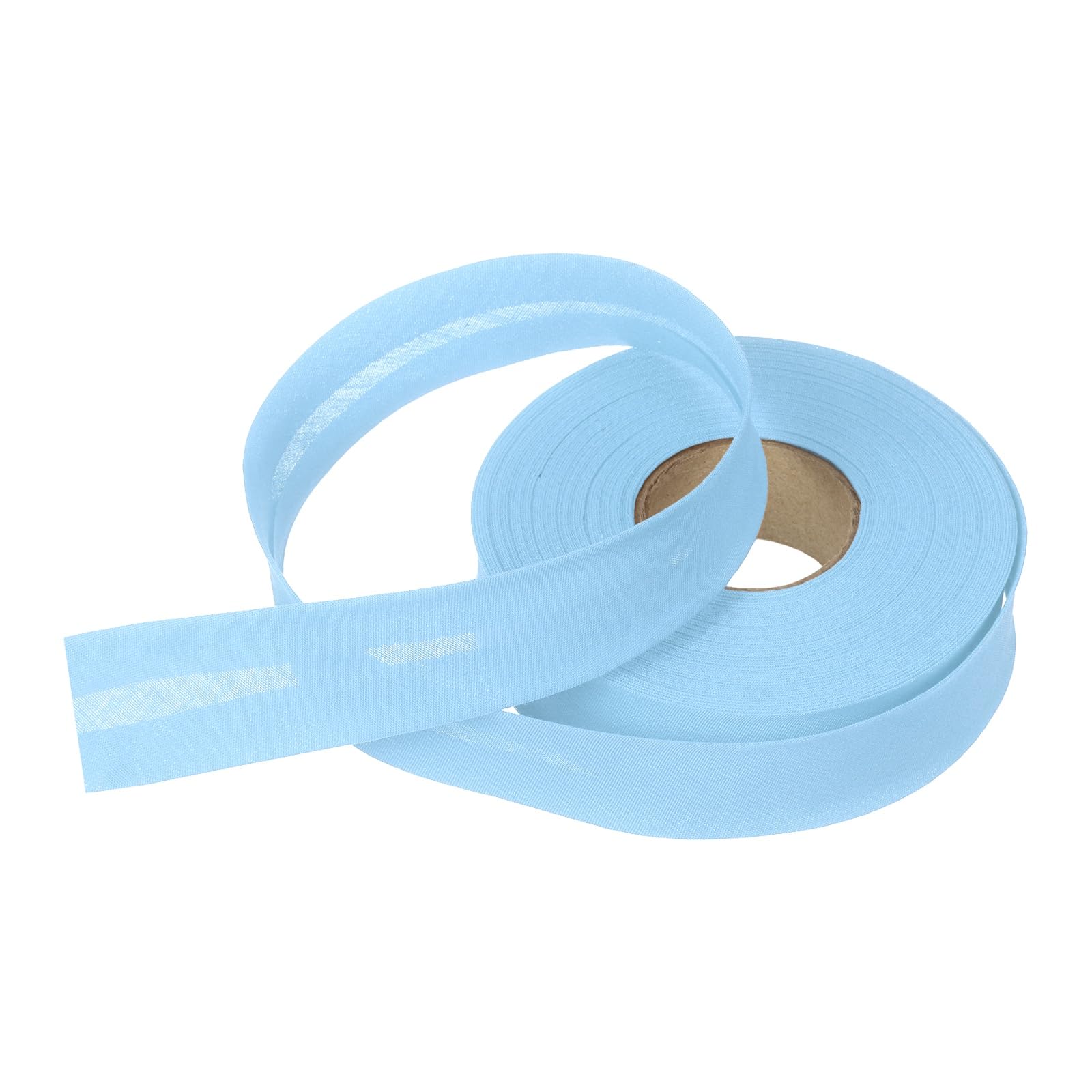 sourcing map 1 Inch Single Fold Bias Tape Polyester Continuous Bulk Bias Tape for Sewing,Seaming Quilting Hemming Binding Crafts (Light Blue 15 Yards) โ image 1