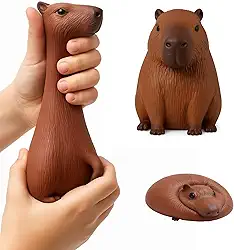 Capivara Squishy Anti Stress Brinquedo Sensorial Infantil e Adulto Aperta Estica Toys Autismo, Fisioterapia e Ansiedade