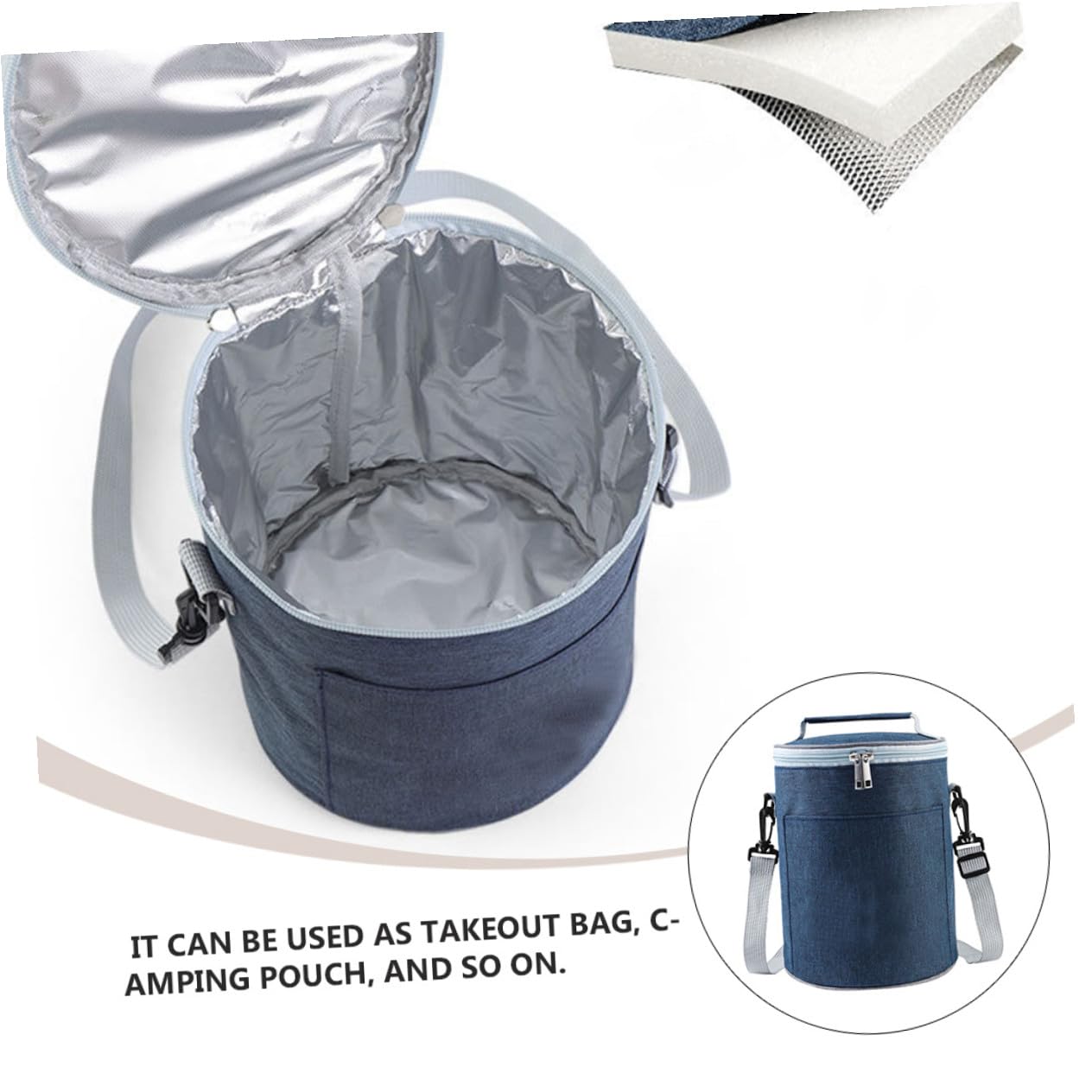 Bolsa Térmica Portátil de Aluminio para Alimentos Aislamiento Térmico y Diseño Compacto, Bolsa de Almuerzo para Picnic Llevar, Material Oxford Resistente