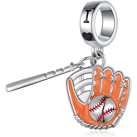 Baseball Charms 925 Sterling Silver Sports Gifts Baseball Jewelry Gifts for Women B...