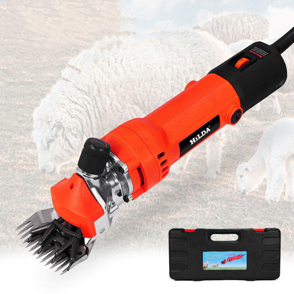 690W Cesoie per pecore Troncatrici elettriche professionali per toelettatura di animali per pecore Alpaca Lama e animali con pelo grosso e grosso, Tagliacapelli per bestiame da allevamento,Red