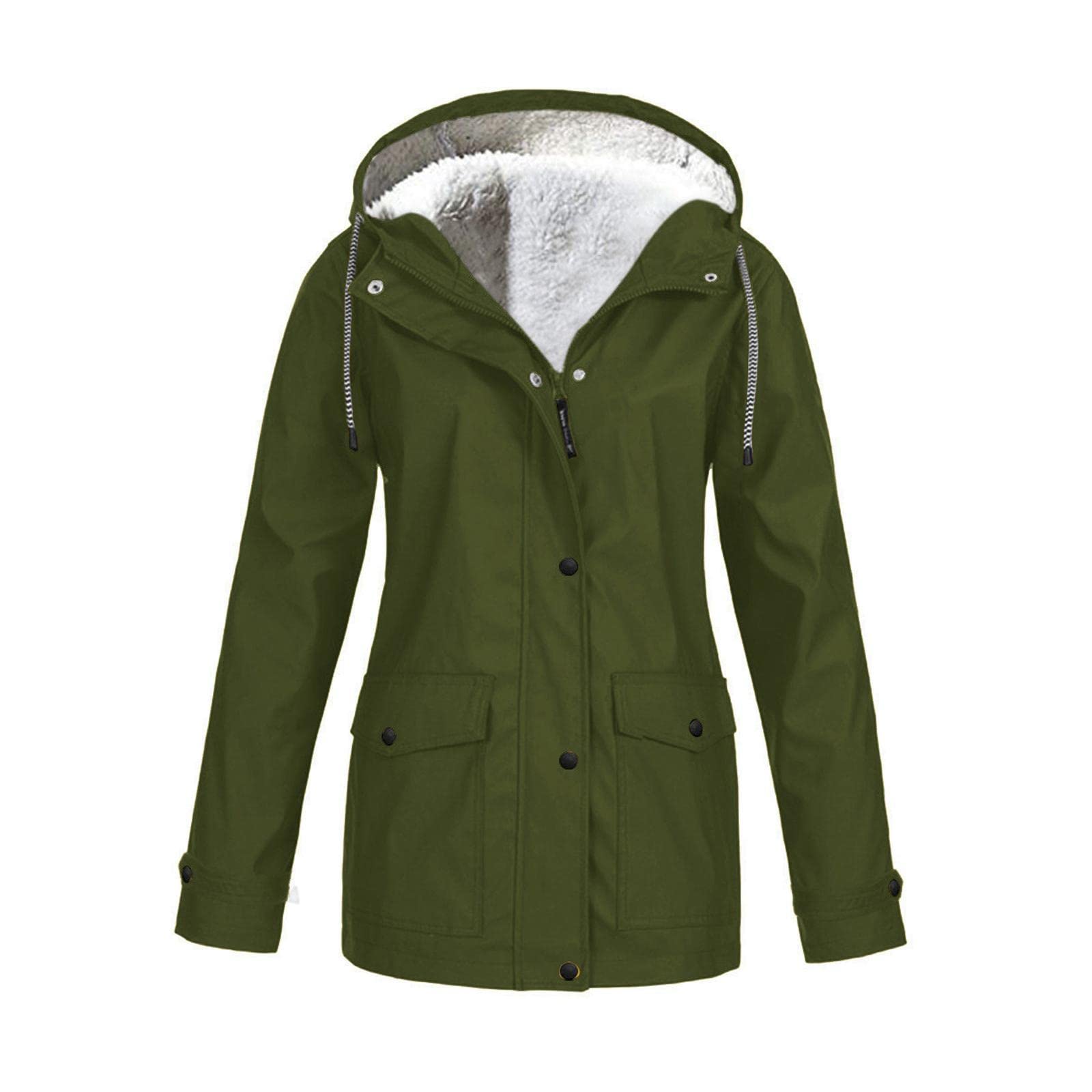 Hoodie Soft Woman Jacket Windproof Rain Coat Outdoor Winter Warm Outwear Green M Raincourt|Rain Coat|Rain Coat Cum Sweater|Wild Craft Rain Coat|Rain Coat For Rider-image-44