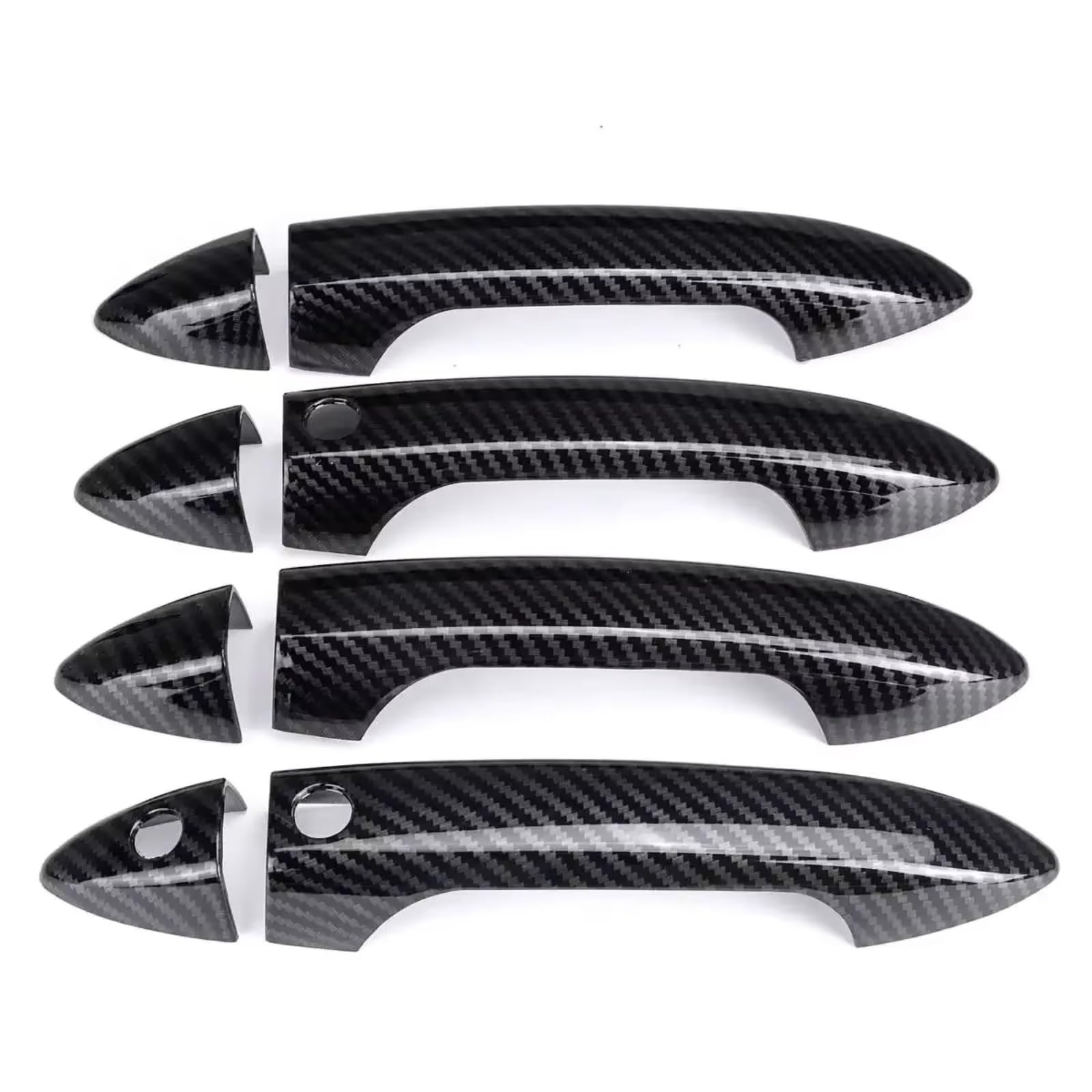 Jjrfvbgt With Keyless Holes Door Handle Trim Compatible With Accord 9Th 2013 2014 2015 2016 2017 Carbon Black Styling Accessories Car Exterior Door Handle Housing(With Keyless Holes)