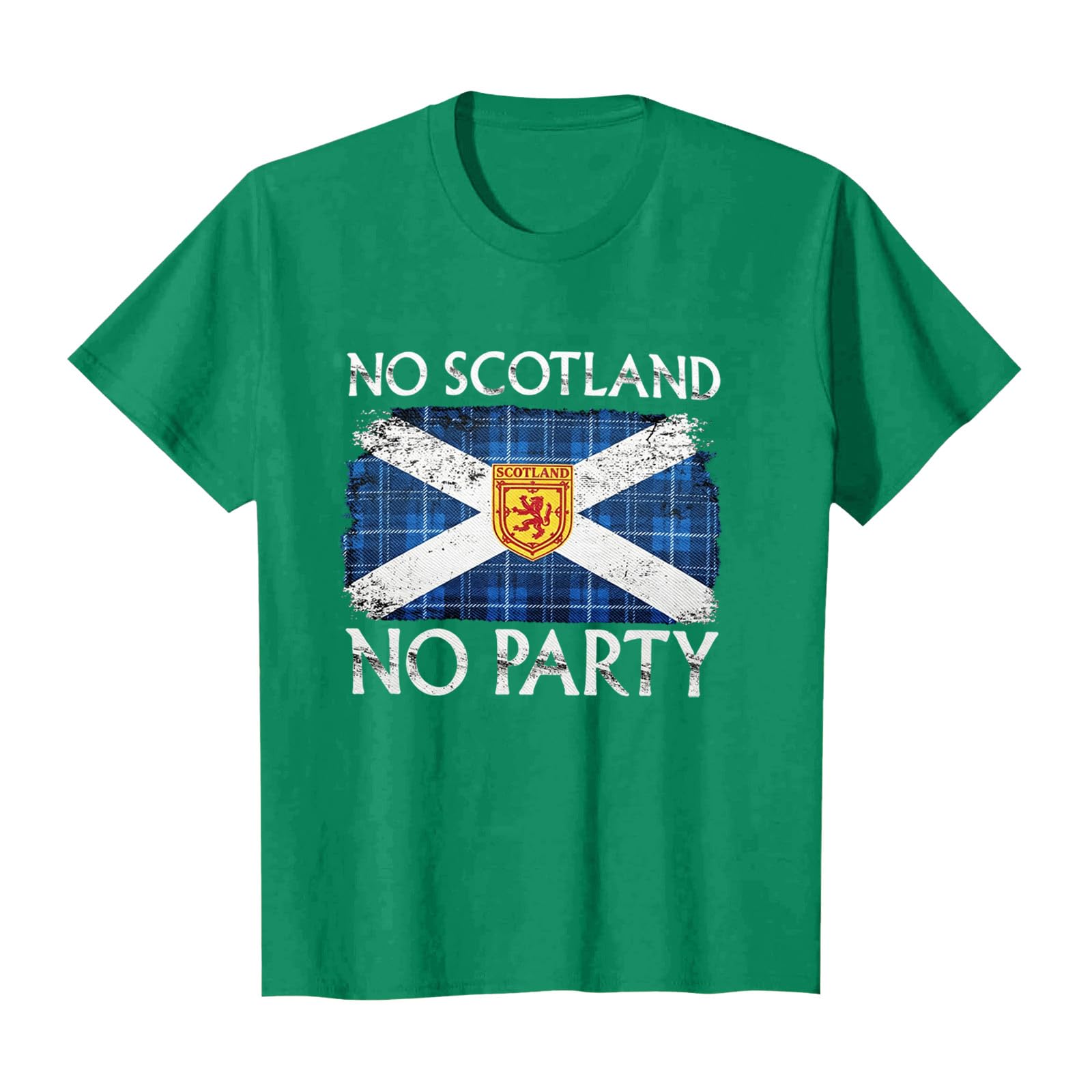 Scotland Football T Shirt Unisex Scottish Flag Short Sleeve Crew Neck Funny – Men Women Football Fans (B-Green, XXL) — image 1