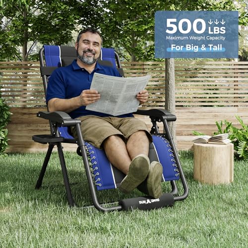 Image of UDPATIO Oversized Zero Gravity Chair Outdoor Padding Folding Recliner